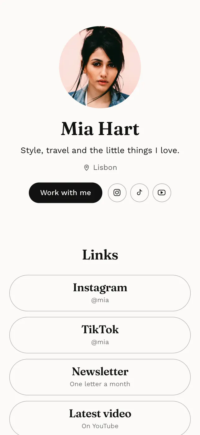 The same page on a phone