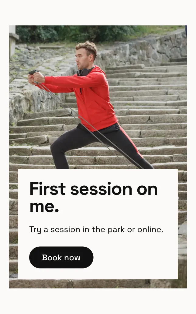 An offer up front on an example page