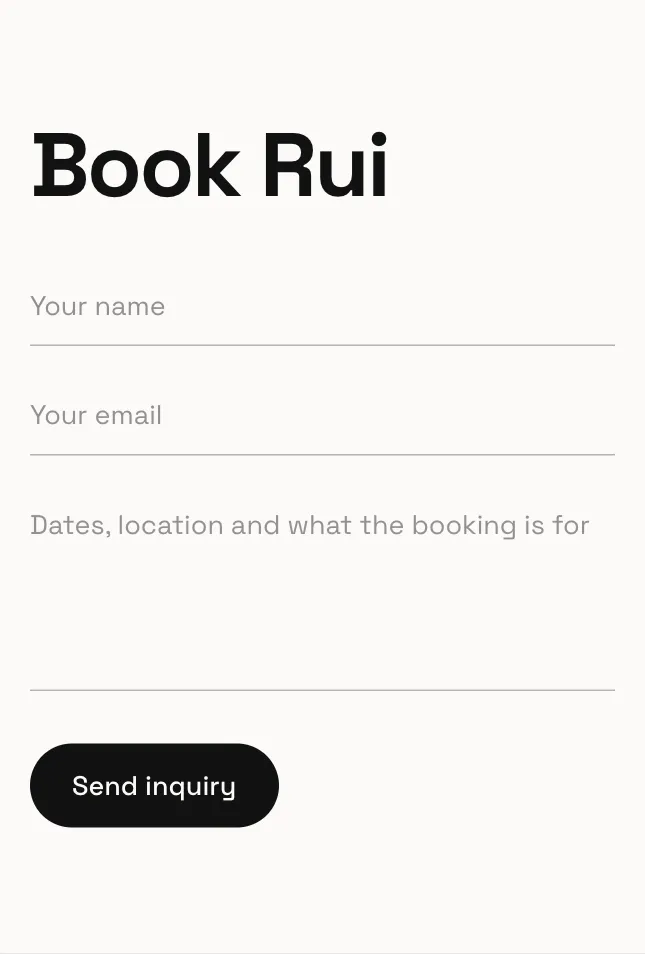 Start a project on an example page