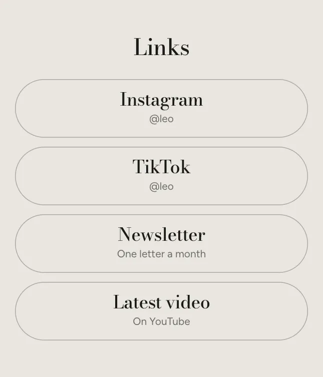 Your channels on an example page