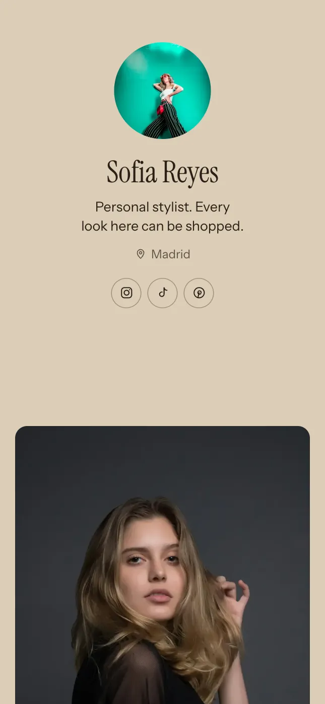 The Atelier look, on a phone