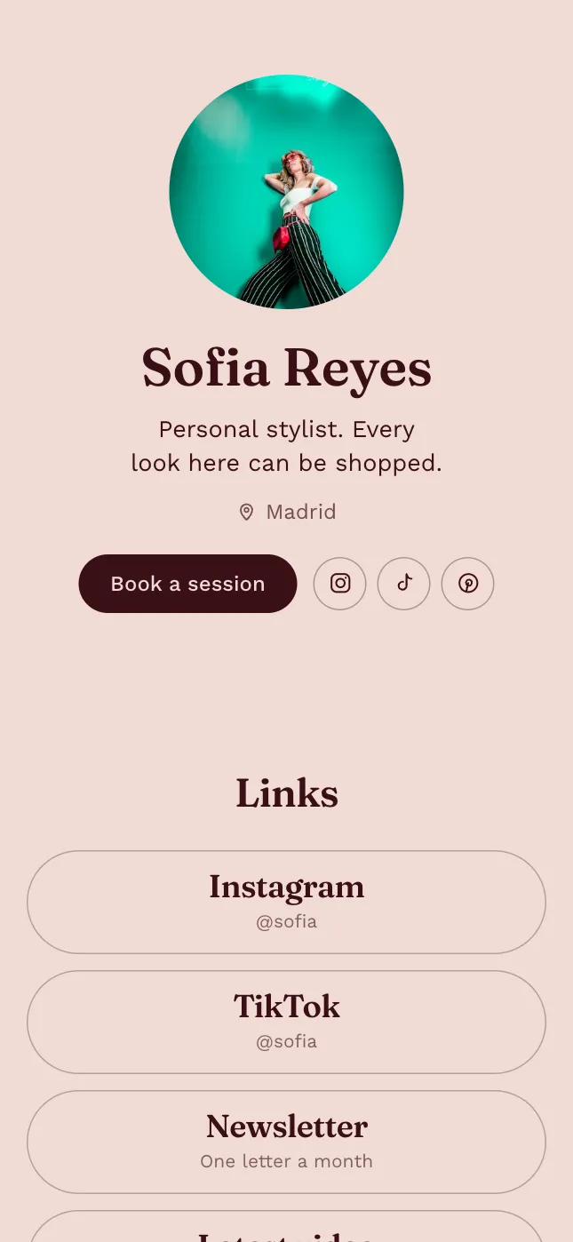 The Boutique look, on a phone