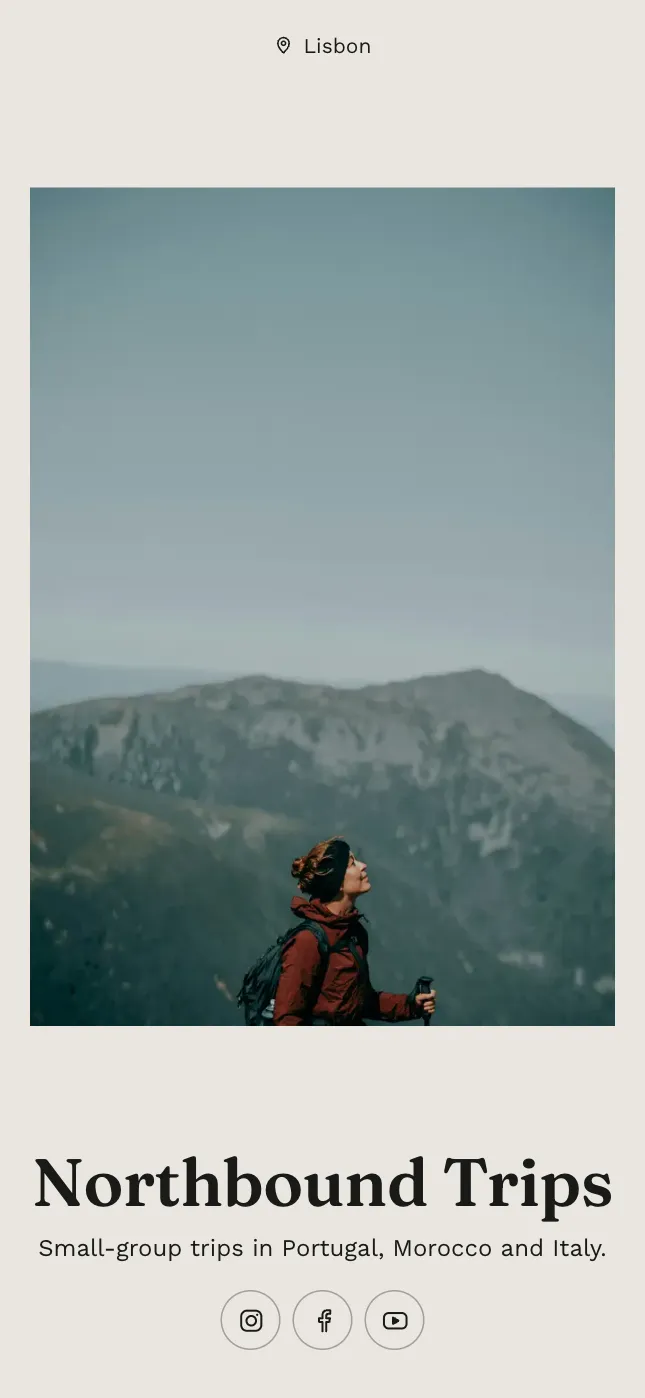 The Postcard look, on a phone